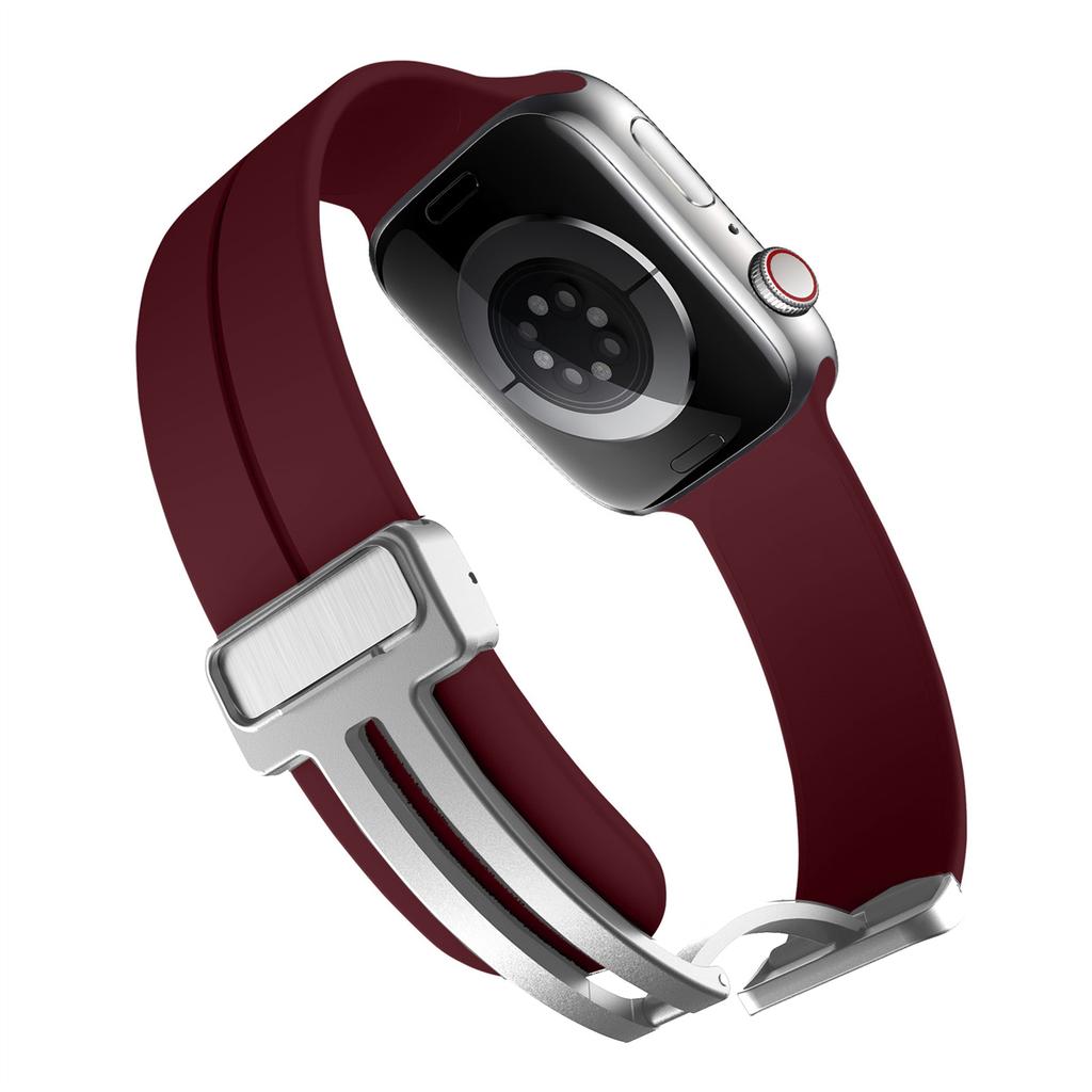 Strap For Apple watch bands 44mm 45mm 40mm 41mm 46mm 49mm Magnetic Silicone correa Bracelet iWatch Series 11 10 8 se 9 ultra 2 3