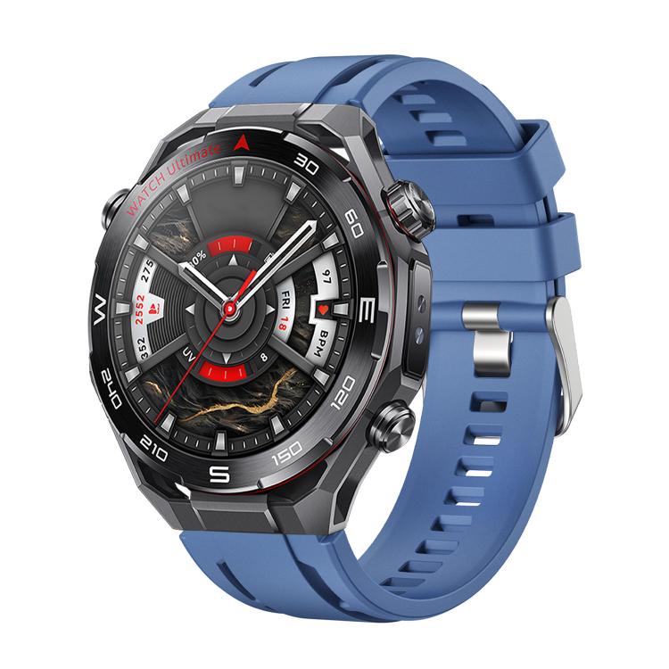 Silver‑Pin‑Buckle Single‑Color Soft‑Silicone Watch‑Band Strap, Adjustable Wrist‑Bracelet Accessory For Huawei Watch Ultimate 2