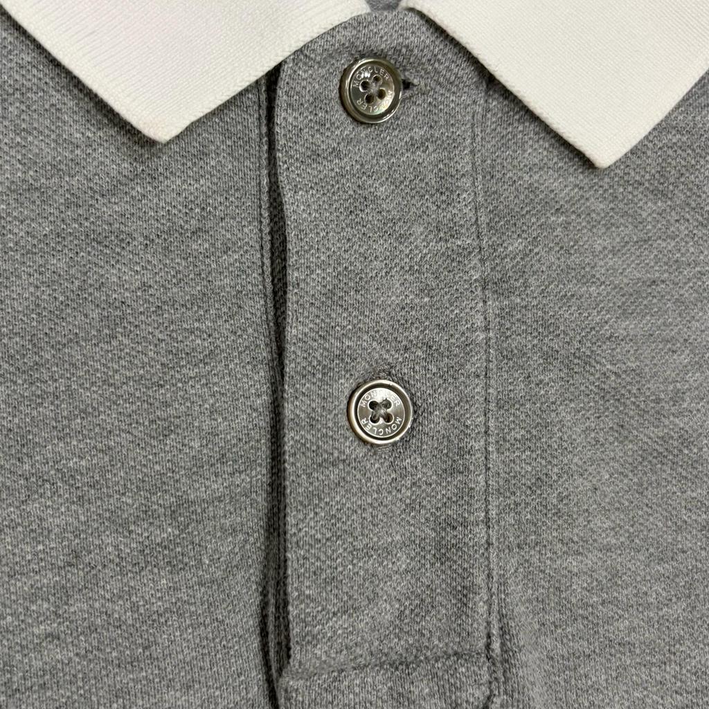 Б/у MONCLER 41091830985084093 Поло серое мужское