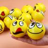 6 шт. 6,3 см пенопластовый мячик с выражением лица, ПУ-мячик для снятия стресса, игрушка для активного отдыха, спортивная игрушка для запястья, детская игрушка