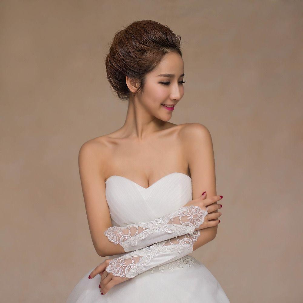 Теплые вечерние косплей эластичные банкетные кружевные длинные перчатки свадебные варежки без пальцев свадебные перчатки