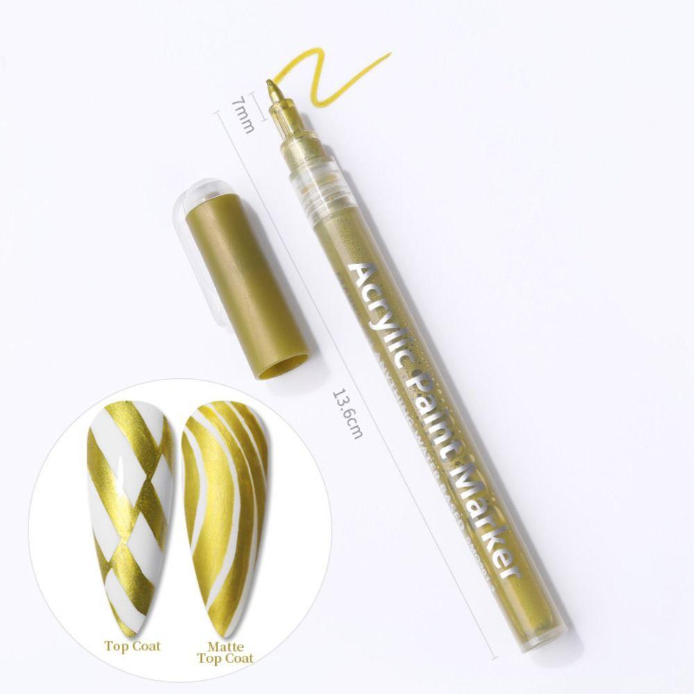 Красочная ручка для рисования ногтей, водонепроницаемый маникюрный лак, инструменты для рисования ногтей, сделай сам