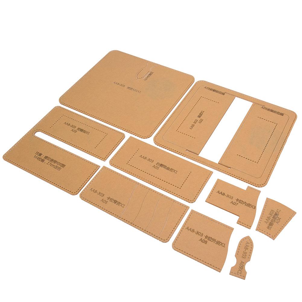 Прозрачный акриловый шаблон, кожаный кошелек, набор трафаретов, инструмент для рукоделия из кожи