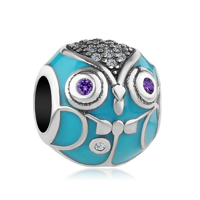 Новинка, 1 шт., стерлингового серебра 925 пробы, сова, пингвин, Lucky Cat, футбол, DIY бусины, подходят для браслета, оригинальные для женщин, F097