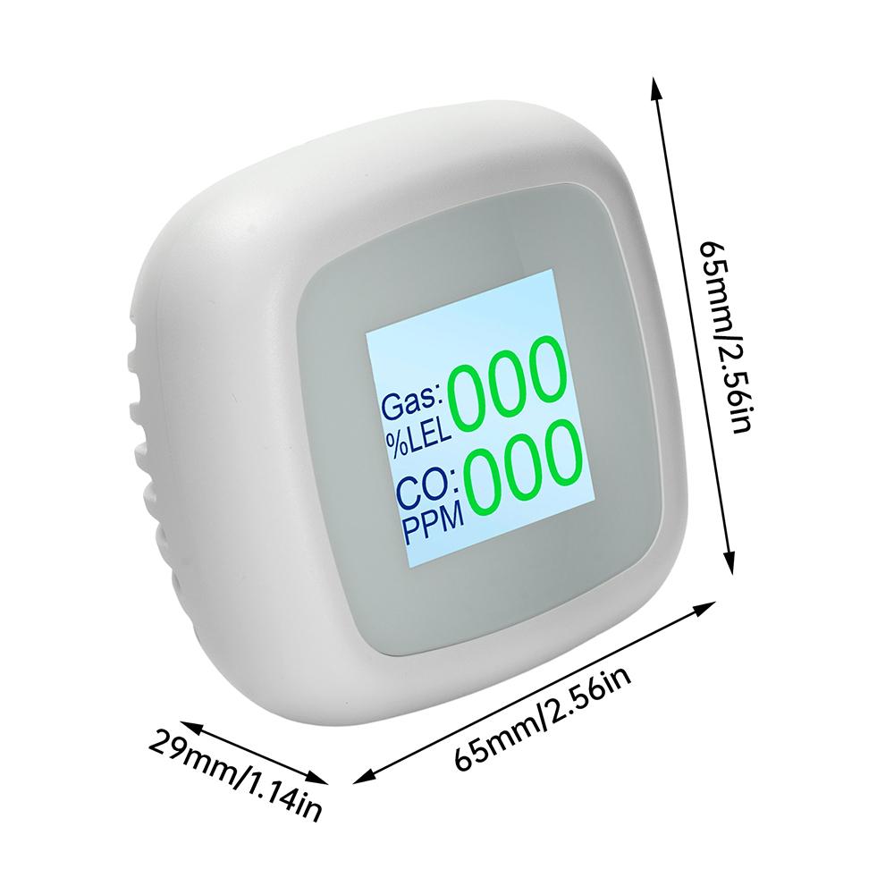 Portable Carbon Monoxide Detector Rechargeable Gas Leak Tester Suitable for use in homes, garages, offices and similar locations
