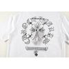 W370 CHROME HEARTS 2026 Лето Новая Высококачественная Хлопковая Круглый Вырез Свободная Большого Размера Мужская и Женская Футболка Футболка для Пары