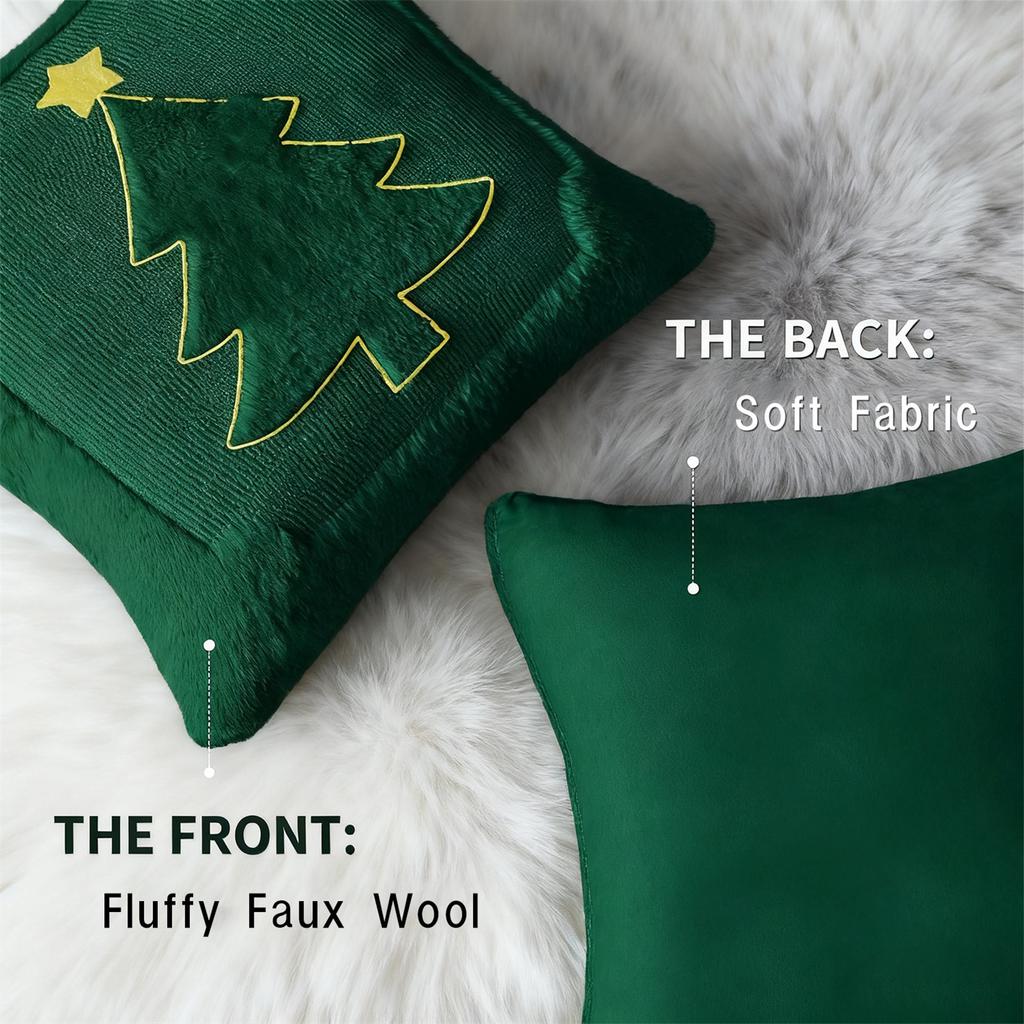 Christmas Tree Pillowcase 1818 Inch Christmas Winter Print Decorative Pillowcase Retro Holiday Decorative Throw Pillowcase Sofa Bed Decoration