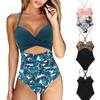 Women Tummy Control Swimsuit Sexy Bikini Swimsuit One Piece Printed Beach Swimsuit