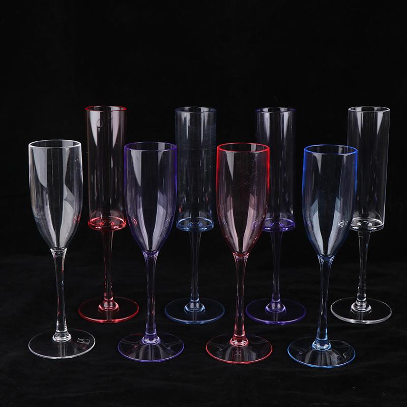 5 шт. акриловых бокалов для шампанского, прозрачные бокалы для коктейлей, креативные бокалы с защитой от падения для баров, пабов, клубов, посуды для напитков