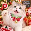 Jingle Bell Cat Bell Collar Knitted Yarn Dog Bowknot Scarf Cute Santa Hat  Pet Party