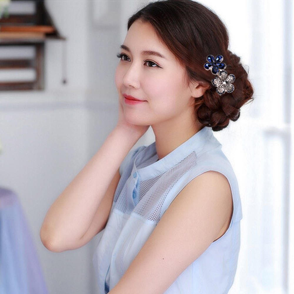 Ретро Винтаж Металл Кристалл Стразы Цветы Шпилька Бантик Заколка Бабочка Заколка Для Волос