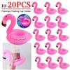 10-20PCS Water Coasters Floating Inflatable Cup Holder Swimming Pool Drink Float Toy Inflatable Pool Flamingo Party Decoration