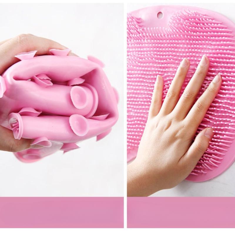 Силиконовый коврик для массажа спины, многофункциональный нескользящий коврик для массажа ног для купания, щетка для ванны для спины и всего тела