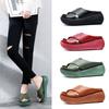 Women Sandals Soft Leather Wedges Shoes Woman Summer Sandals Beach Flip Flops New Platform Sandalias Mujer Wedge Heels Sandals