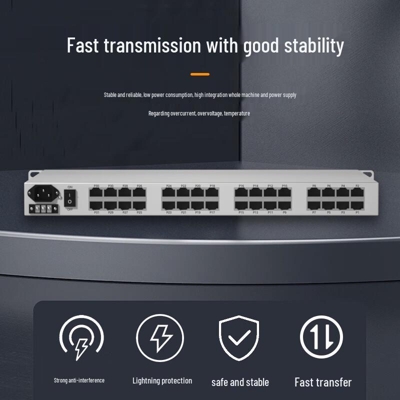 Baisende PCM E1 to 30-Channel Fiber Optic Transceiver