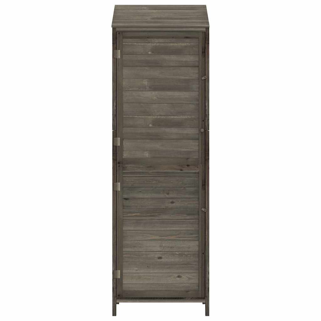 Garden Shed Anthracite 55 x 52 x 174.5 cm Solid Pine Wood