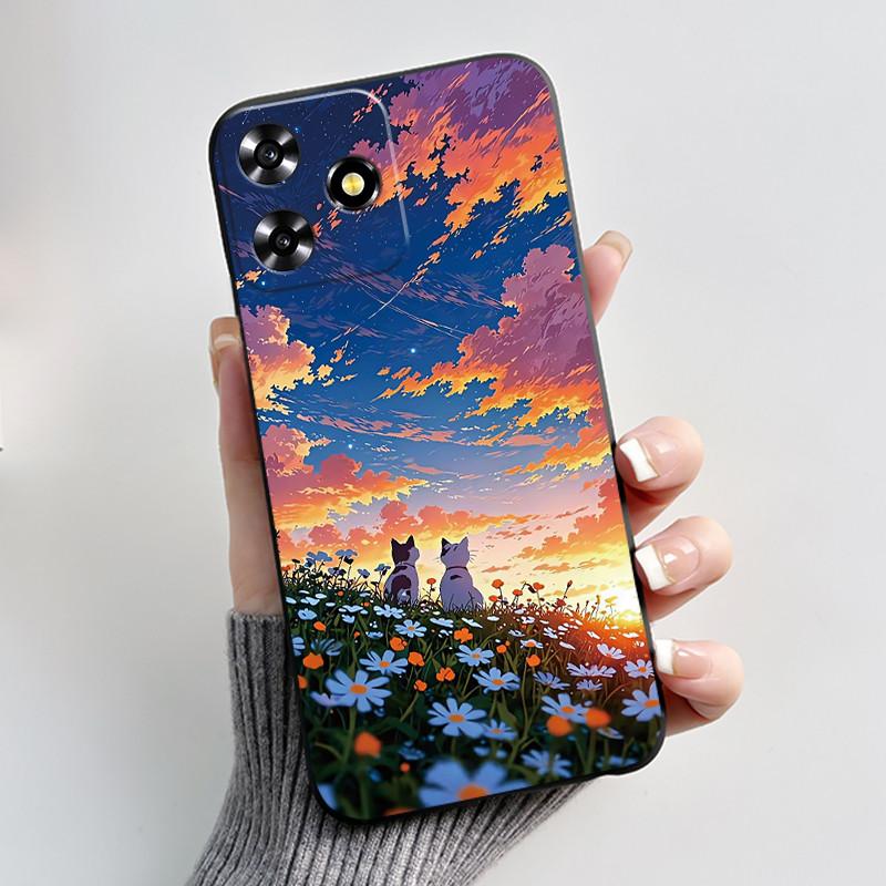 Мягкий чехол для ZTE Blade V50 Design / ZTE 8050 / Blade V50 Smart Чехол Роскошный Дракон Милый Крутой Для Мальчиков Девочек Чехол для Телефона Черная Крышка