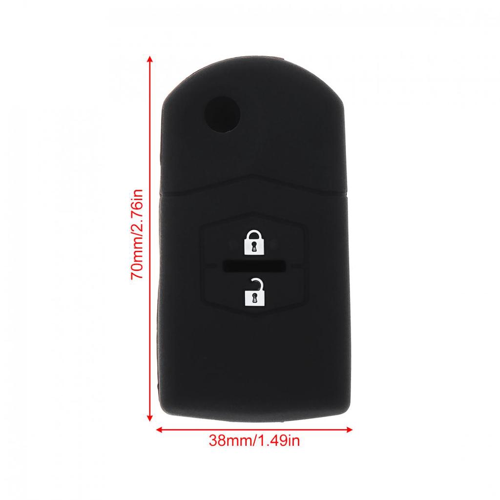 Силиконовый складной чехол для ключей с 2 кнопками, подходит для Mazda 2 3 5 6 BT50 CX-5 CX-7 CX-9 RX8