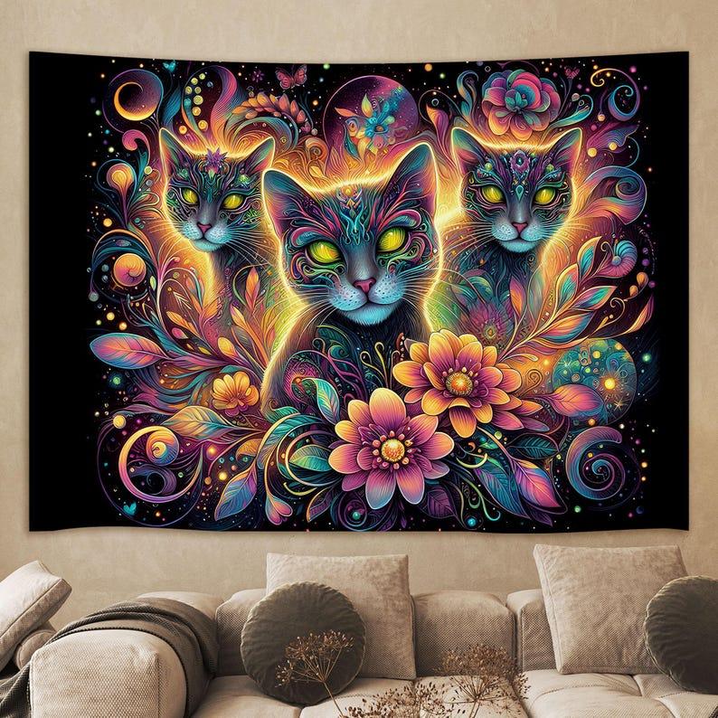 cat tapestry