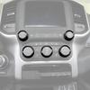For Dodge Ram 1500 -2025 Black A/C Switch Volume Button Trim Ring Knob Cover