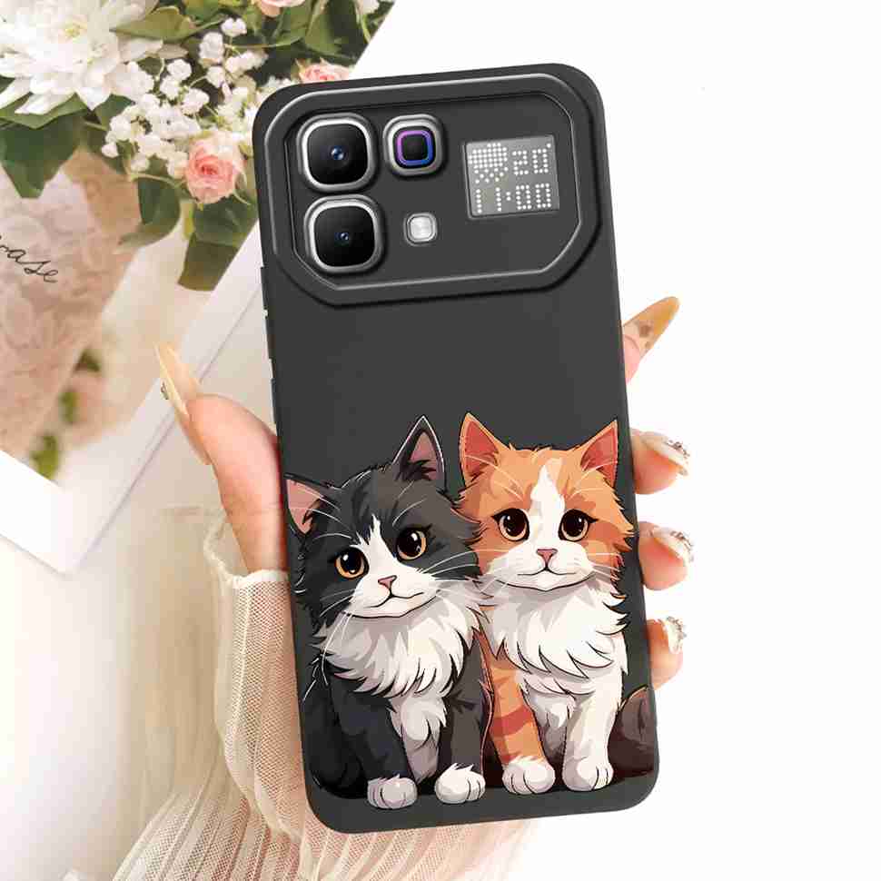 New For Infinix Note 60 Pro 5G X6878 Case Paint Cat Flowers Silicone Cover For Infinix Note 60 5G 6.78" X6879 Phone Cases Bumper