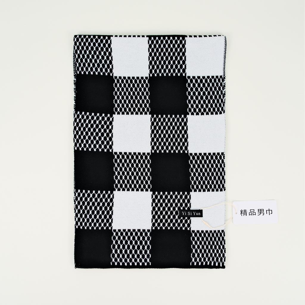 Men's Classic Winter Scarf Cashmere Feel Winter Scarves Long Formal Soft Scarf for Men Casual Scarves Luxuriously Plaid Scarf