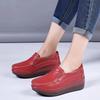 Fashion 2025Women Flats Platform Shoes Women Elegant Genuine Leather Shoes Woman Autumn Slip On Casual Flat Shoes Women Zapatos De Mujer