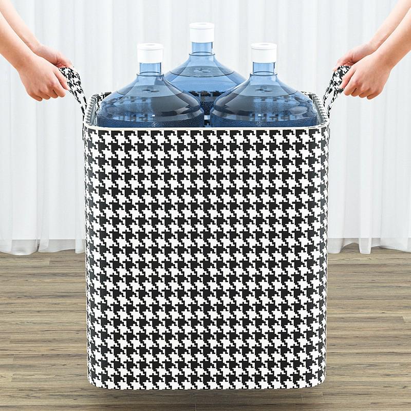 Сумка для хранения одеял в клетку «гусиная лапка» большой вместимости, влаго- и плеснестойкая, нетканая сумка для переезда