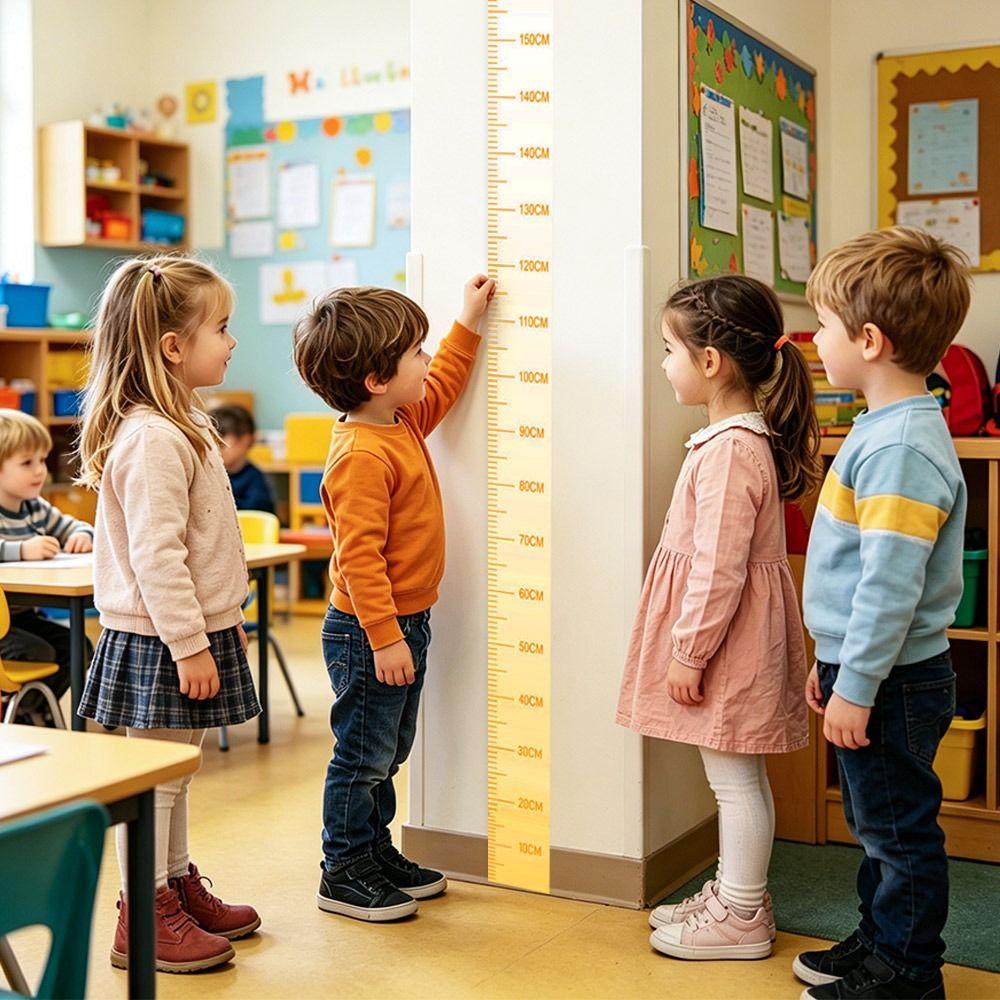 2M Height Height Measurement Sticker Waterproof Removable Height Chart Self-adhesive Wall Sticker Height Measuring Tape