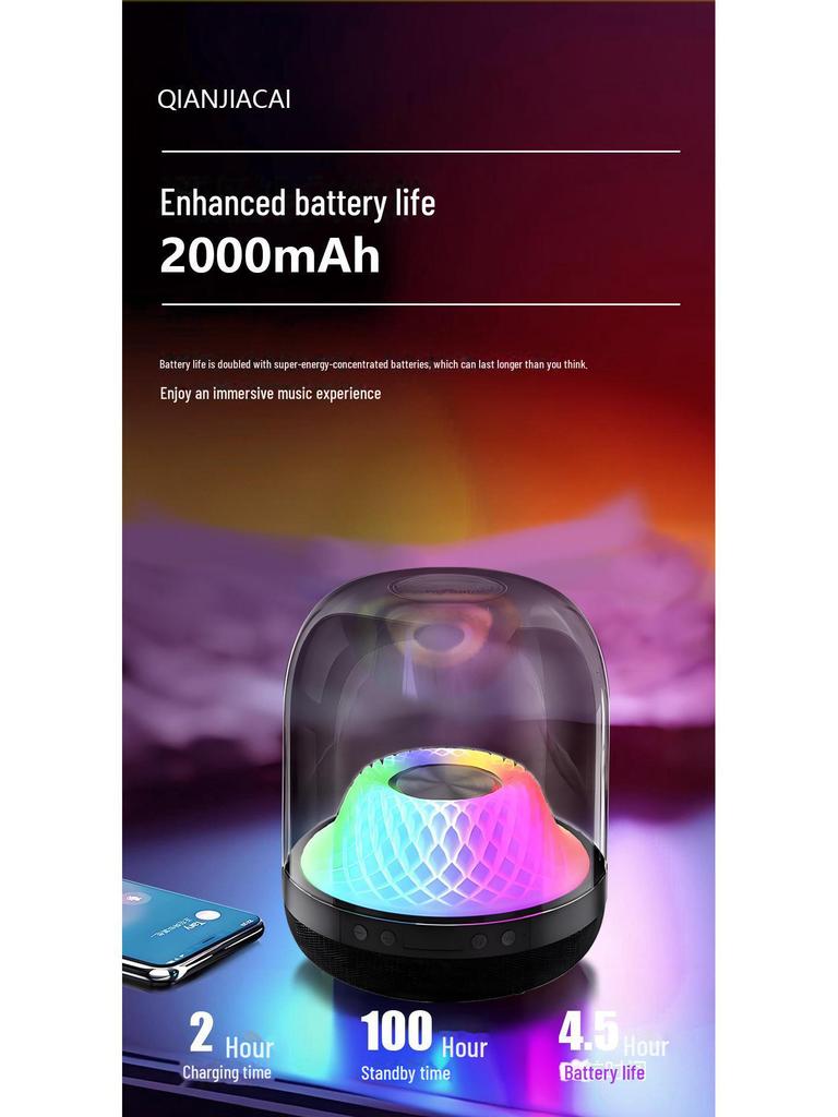 Беспроводная Bluetooth-колонка Liuli 4-го поколения с функцией Intelligent Voice, сабвуфер Harman Kardon, серия TWS, прозрачный звук