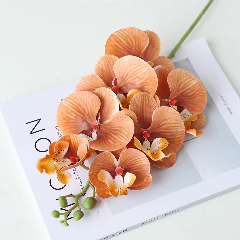Artificial Phalaenopsis Orchid: Elegant Home Decor Faux Flower Arrangement for Living Room