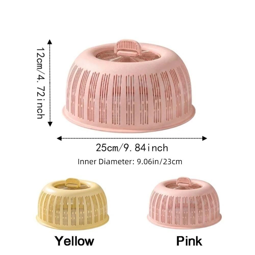 Plastic Draining Basket 2-in-1 Fruit Basket Durable Food Protection Cover  Kitchen Use
