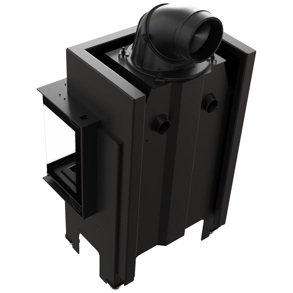 Стальной камин KRATKI NBC 680/280 7 кВт Ø 160 черный thermotec