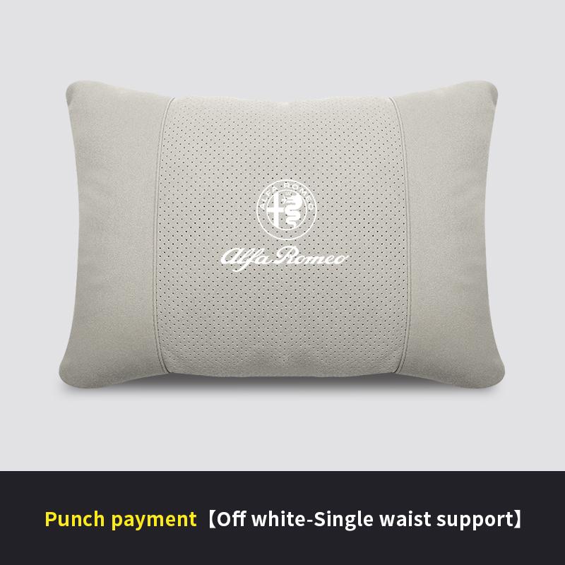 Car Suede Headrest Neck Support Seat Waist Cushion Pillow Alfa Romeo Giulia Tonale Stelvio Giulietta Mito Milano 147 156 159 166 zw4