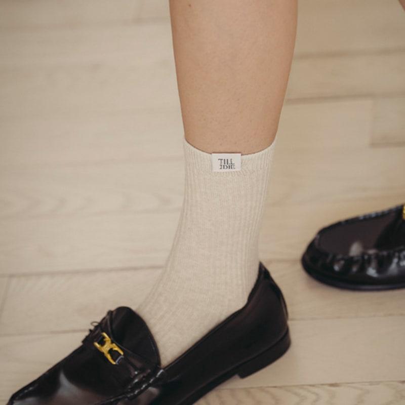 TILLIDIE TID cotton ribbed socks[3color]