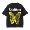 Мужские Женские Spiritbox Логотип Винтажные Стиранные Футболки Чистый Хлопок Топы Повседневные С Коротким Рукавом Круглый Вырез Футболки Футболка