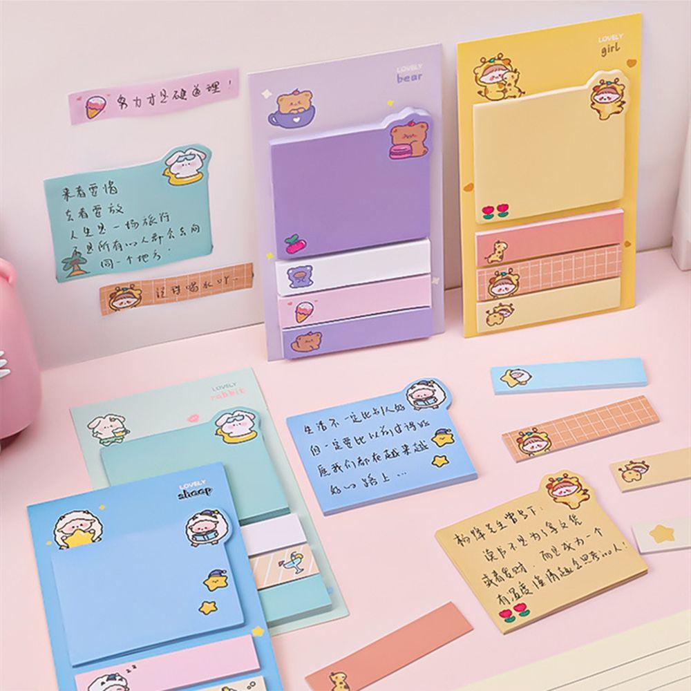 Kawaii School Supplies Animal Stationery N Times Memo Pads Planner Stickers Sticky Notes Bookmark