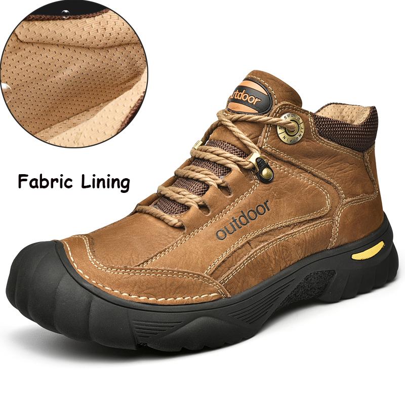 Мужские ботинки для снегоступов из коровьей кожи, нескользящие спортивные ботинки для активного отдыха, утолщенные высокие ботинки для альпинизма, короткие мужские ботинки для активного отдыха