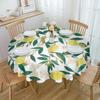 Leaf Flower Round Table Cloth Festival Dining Waterproof Tablecloth Table Cover For Wedding Party Decor