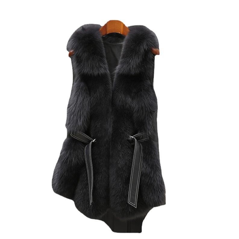 Осень и зима новый искусственный мех лисы искусственный мех жилет женский тонкий жилет молодой молодежный