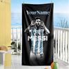 Messi Customize Your Name Beach Towel Soft Durable Quick-Dry Suitable for Swimming Gym Camping Yoga Vacation