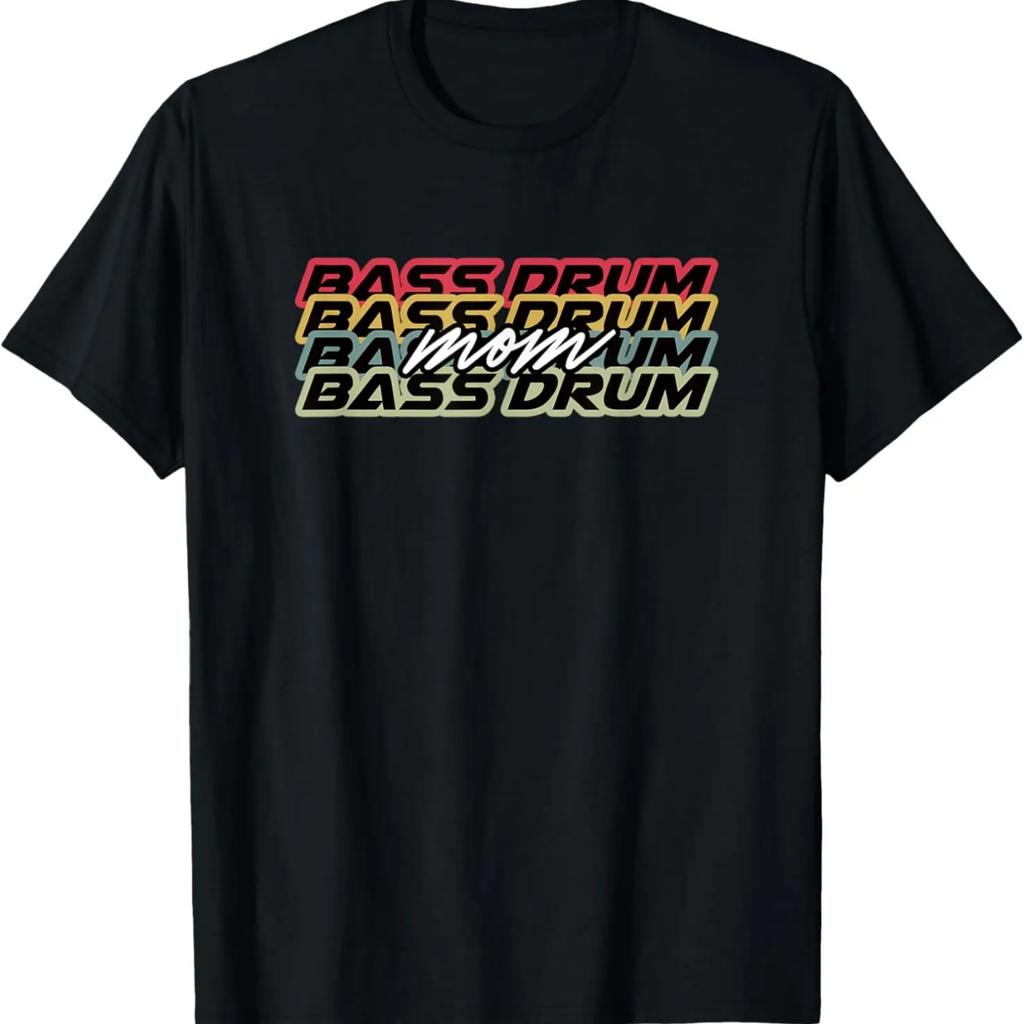 Marching Bass Drum Band Mom, Band Mama Retro T-Shirt