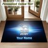 Crystal Velvet Square Rug Custom NameDerby County Pattern Non Slip Home Floor Decor Rug