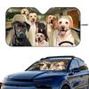 1PC Labrador Retriever Car SunShade Windshield Foldable Three-layer Insulation Sunshade By Suction Cup Blocks UV Rays Sun