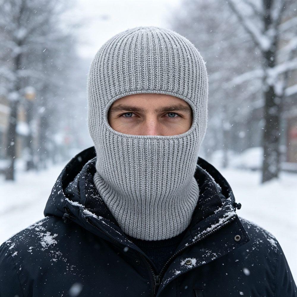 Warm Winter Balaclava Hat Windproof Full Face Beanie Cap Fashion Knitted Ski Mask Outdoor Sports