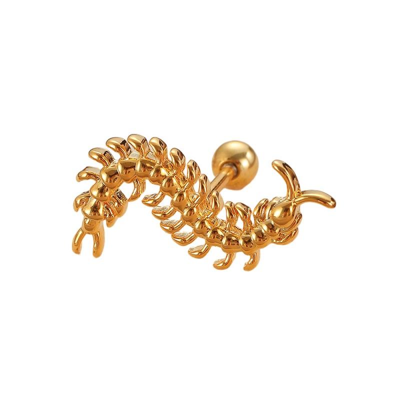Vintage Silver Color Scorpion Stud Earrings For Women Men Punk Hip Hop Metal Animal Piercing Earrings Jewelry Accessories