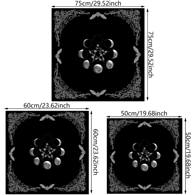 Фаза Луны Звездный Узор Астрология Скатерть Таро Гадания Скатерть Алтари Ткань Гадания Настольная Игра Аксессуар