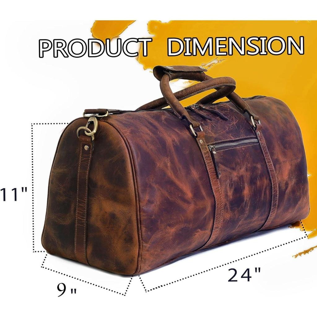 Кожаные спортивные сумки для мужчин, ручная кладь, мужская сумка для одежды для путешествий, бизнеса, кожаная дорожная сумка Weekender, коричневая