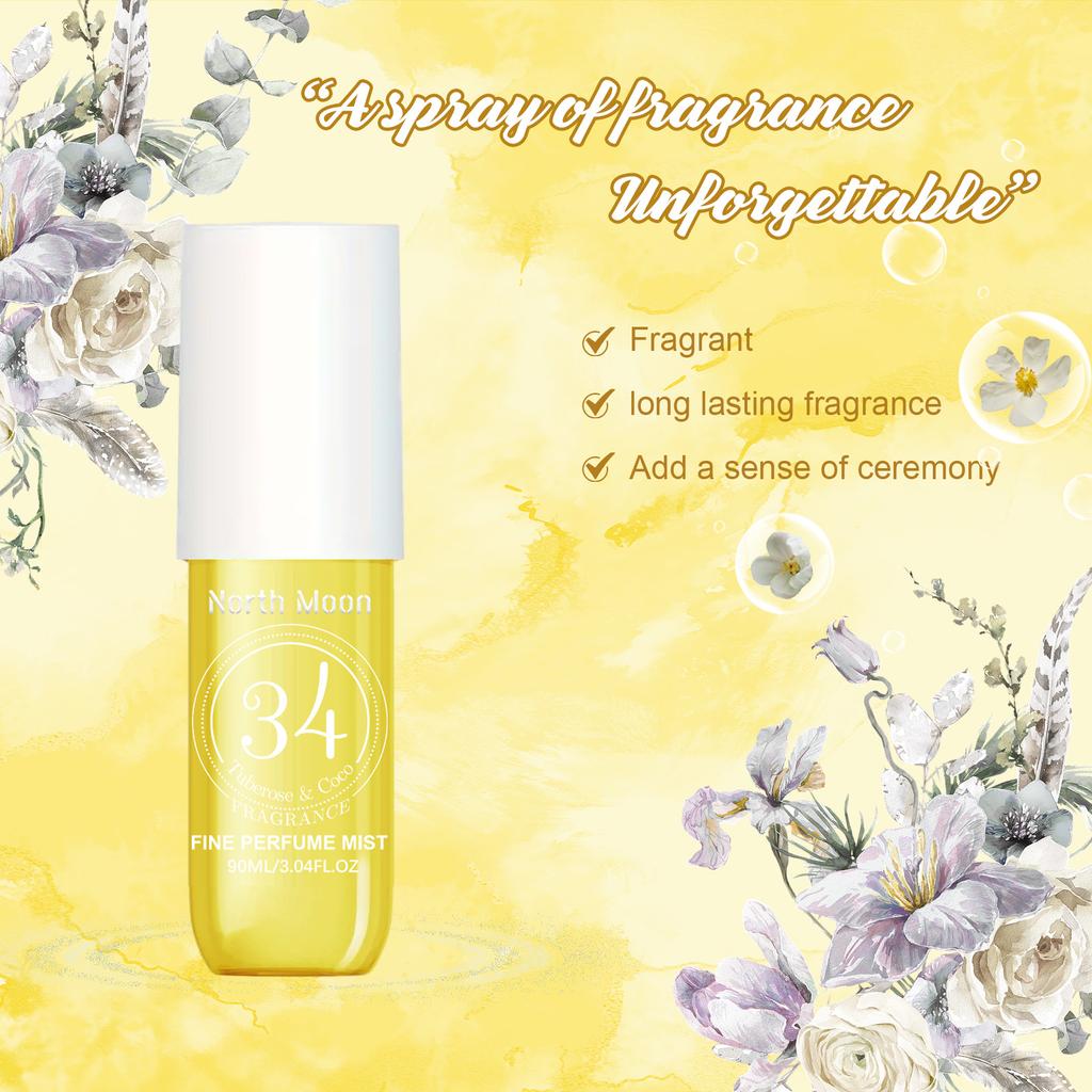 North Moon Fine Perfume Mist 34 Tuberose & Coco Fragrance 90ml