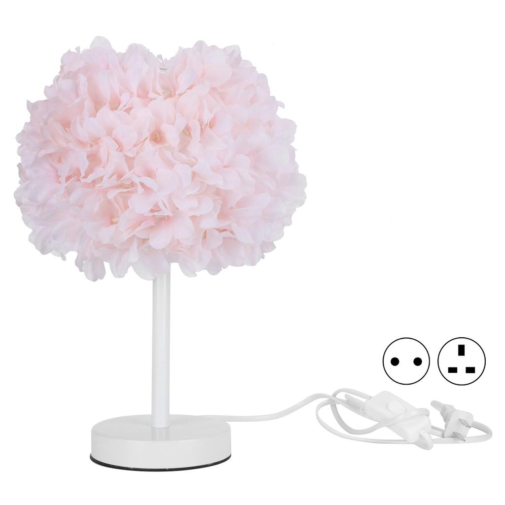 Цветочная настольная лампа прикроватная тумбочка для спальни украшения светло-розовый